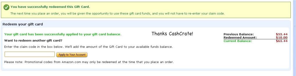 cashcrate payment, free amazon gift card