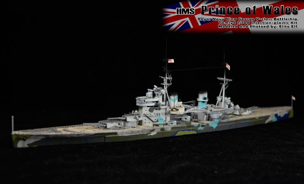 马来海峡的冤魂 1/700 皇家海军威尔士亲王号战列舰(图片已.